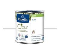 Peinture biosourcée murale intérieur satin blanc 0,5L Ripolin