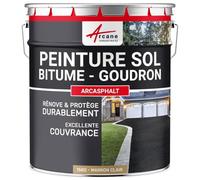 Peinture bitume goudron asphalte macadam résine sol extérieur béton enrobé rénov décoration ARCASPHALT - 15 kg (jusqu'à 30 m² en 2 couches) Marron Clair - ARCANE INDUSTRIES