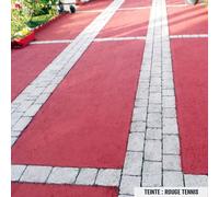 Peinture bitume goudron asphalte macadam résine sol extérieur béton enrobé rénov décoration ARCASPHALT Rouge tennis 3.75 Kg pour 7.5m2 en 2 couches
