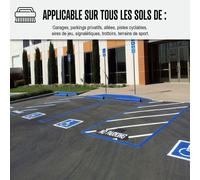 Peinture bitume goudron asphalte macadam résine sol extérieur béton enrobé rénov décoration ARCASPHALT Bleu 15 Kg jusqu a 30m2 pour 2 couches