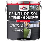 Peinture Bitume /Goudron /Enrobé - ARCASPHALT - 15 kg (jusqu'à 30 m² en 2 couches) Noir