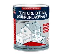 Peinture bitume, résine sol enrobé bitumeux, asphalte, goudron 2.5 litres Blanc