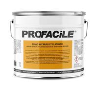 PROFACILE Peinture blanc mat intérieur murs et plafonds, sans odeur, 2 en 1, sous-couche intégrée 10 litres