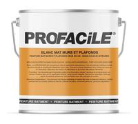 PROFACILE Peinture blanc mat intérieur murs et plafonds, sans odeur, 2 en 1, sous-couche intégrée 2.5 litres