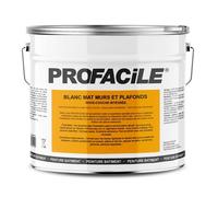 Peinture blanc mat intérieur murs et plafonds, sans odeur, 2 en 1 10 litres Blanc