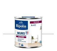 Peinture Blanche Murale Velours - 0,5L - Blanc - Ripolin