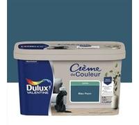 Peinture bleu paon pour mur et boiserie Crème de couleur satiné 2.5 l G