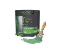 Peinture microporeuse Satinée pour le bois 0,5 L - Vert provence - ADD112160 - Addict