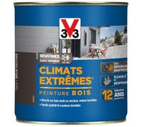 Peinture bois Climat Extrême Satin 0,5L (teinte au choix) V33 (brun havane) - Teinte : Brun havane