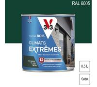 Peinture bois extérieur Climats Extrêmes RAL 6005 Vert basque satin 0,5L V33