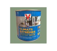 Peinture bois extérieur Climats extrêmes, vert provence satiné 0.5 l