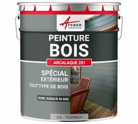Peinture Bois Extérieur et Intérieur Microporeuse 2.5 L Telegris 4 | S'Applique sans Primaire, Microporeuse, Laisse Respirer le Bois, Résiste aux Uv, Fort Pouvoir Couvrant - Arcane Industries
