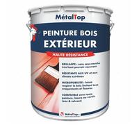 Peinture Bois Exterieur - Pot 1 L - Metaltop - 8015 - Marron