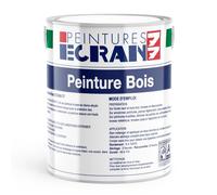 Peinture bois professionnelle, satin, peinture opacifiante, sans odeur, protège, décore, intérieur, extérieur ECRAN77 1 litre
