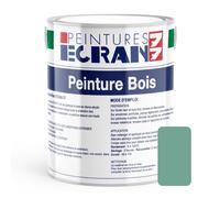 Peinture bois professionnelle, satin, peinture opacifiante, sans odeur, protège, décore, intérieur 1 litre Vert provence