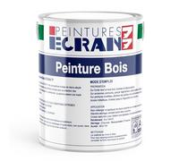 Peinture bois professionnelle, satin, peinture opacifiante, sans odeur, protège, décore, intérieur, extérieur ECRAN77 1 litre
