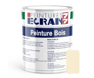 Peinture bois professionnelle, satin, peinture opacifiante, sans odeur, protège, décore, intérieur, extérieur ECRAN77 1 litre