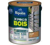 Peinture bois - RIPOLIN - 8001 - Ton Bois - Satiné - 2,5L