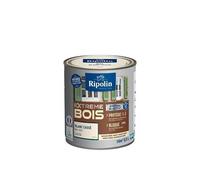 RIPOLIN - Peinture pour Bois Intérieur/Extérieur - Sans Sous-couche Ultra-couvrant - Résiste aux Intempéries, UV et Chocs - Protège et Magnifie - Lessivable - Satin - 0,5L - Blanc Casse
