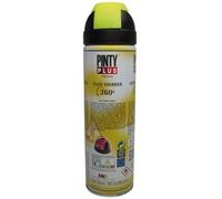Peinture spray marquage au sol temporaire 500ml jaune fluo -