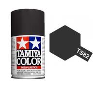 Tamiya Peinture en aérosol TS-82 Noir pour caoutchouc 100 ml
