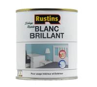 Rustins Peinture brillante à séchage rapide pour bois et métal en intérieur et extérieur - Blanc 1L