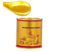 Peinture bronzante pailletée à base d'eau 100g, laque métallique, peinture à la feuille d'or super brillante, peut être appliquée sur n'importe quelle surface (Feuille d'or à base d'eau)