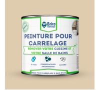 Peinture carrelage cuisine et salle de bain - BRICOSALVAJE - Beige - Satiné - 4L