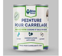 Peinture carrelage cuisine et salle de bain - BRICOSALVAJE - Blanc Perla - Mat - 4L