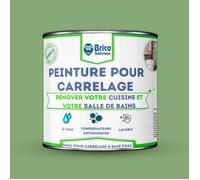 Peinture carrelage cuisine et salle de bain - BRICOSALVAJE - Vert - Brillant - 4L