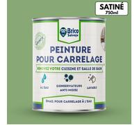 Peinture carrelage cuisine et salle de bain - BRICOSALVAJE - Vert - Satiné - 4L