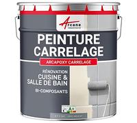 Peinture carrelage, cuisine & salle de bain, résine bi-composante : Arcapoxy carrelage - 2.5 kg (jusqu'à 25 m² en 2 couches) Gris Argent - RAL 7001 - ARCANE INDUSTRIES