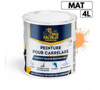 Peinture carrelage premium cuisine salle de bain - BRICOSALVAJE - Jaune - Mat - 4L