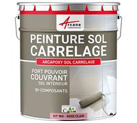 ARCANE INDUSTRIES Peinture carrelage Sol, résine pour recouvrir faïence et Carreaux : Arcapoxy Sol carrelage - 1 kg (jusqu'à 5 m² en 2 Couches) Rose Clair - RAL 3015