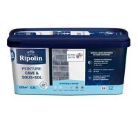 Peinture cave et sous-sol RIPOLIN - Blanc - Satiné - Acrylique - 2,5l