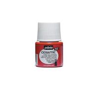 Pébéo Peinture céramique Couleur opaque Effet brillant Finition laquée Flacon 45 Rouge Cerise