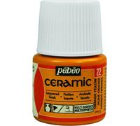 3253124 peinture a froid céramique flacon de 45ml jaune orange