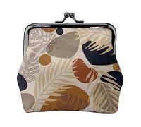 Peinture Change Purse Coin Purse Kiss Lock Wallet for Womens Wallet Card Holder Buckle Purse Cute Small PU Leather Pocket Wallet for Women Ladies Clutch Purse Elephant in The Jungle