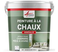 Peinture chaux naturelle : peinture sans émanation MINERALIS - 15 m² (2.5 kg en 1 couche) Wasabi Blanc Vieilli - ARCANE INDUSTRIES