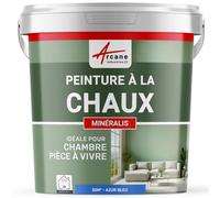 Peinture chaux naturelle : décoration intérieure sans émanation NUANCES MINERALES CHAUX Azur Bleu 30 m² (5 kg en 1 couche)