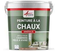 Peinture chaux, naturelle : peinture sans émanation, mineralis - 30 m² (5 kg en 1 couche) Canelle Rose Orange - ARCANE INDUSTRIES