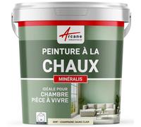Peinture chaux naturelle : décoration intérieure sans émanation NUANCES MINERALES CHAUX Champagne Jaune Clair 30 m² (5 kg en 1 couche)