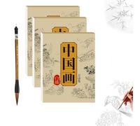 Peinture chinoise blanche dessin copie album de calligraphie chinoise livres de traçage écrits papier d'entraînement livre d'exercices traditionnel motif fleur et oiseau pour la pratique (3 pièces