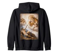 Peinture Classique avec Chat Divin drôle et Parodie Sweat à Capuche