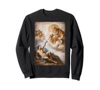 Peinture Classique avec Chat Divin drôle et Parodie Sweatshirt