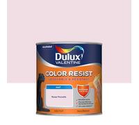 Dulux Valentine Color Resist Pièces à Vivre - Peinture Intérieure Murs, Plafonds, Boiseries - Lessivable et Résistante - Couleur : Rose Paradis - 0,5 L