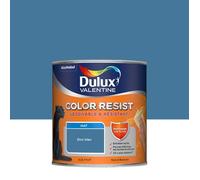 Dulux Valentine Color Resist Pièces à Vivre - Peinture Intérieure Murs, Plafonds, Boiseries - Lessivable et Résistante - Couleur : Zinc Bleu - 0,5 L
