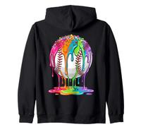 Peinture colorée Qui coule sur Le Baseball Sweat à Capuche