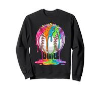 Peinture colorée Qui coule sur Le Baseball Sweatshirt