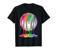 Peinture colorée Qui coule sur Le Baseball T-Shirt
